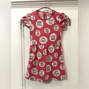Boden Pink Dress with Teacups 3/4